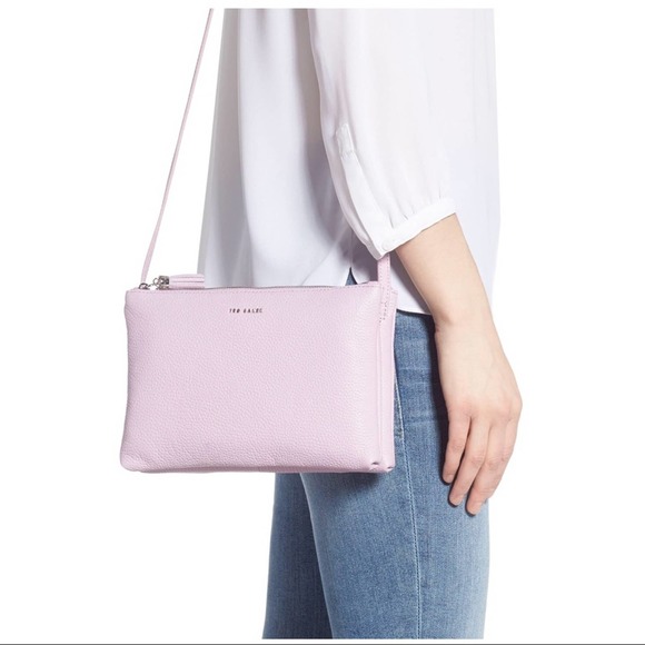 Ted Baker London Handbags - NEW Ted Baker Macey Double Zip Crossbody Bag Lilac Purple